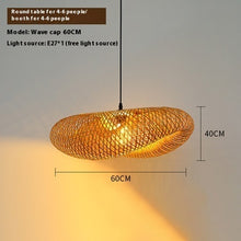 Carica l'immagine nel visualizzatore di Gallery, Bamboo Hanging Lamp Straw Hat-shaped Hanging Lamp
