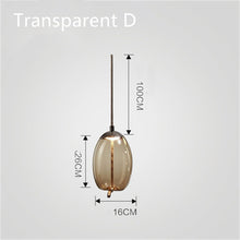 Carica l'immagine nel visualizzatore di Gallery, Modern Minimalist Living Room Bar Creative Single Head Glass Chandelier
