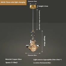 Carica l'immagine nel visualizzatore di Gallery, Lampadario n Cristallo e Rame
