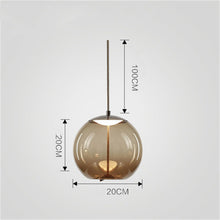 Carica l'immagine nel visualizzatore di Gallery, Modern Minimalist Living Room Bar Creative Single Head Glass Chandelier
