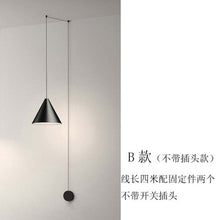 Carica l'immagine nel visualizzatore di Gallery, Lampada a PARETE con Cavo a Vista – Minimalismo Nordic Chic
