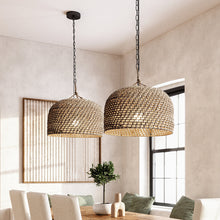 Carica l'immagine nel visualizzatore di Gallery, Vintage Hotel Homestay Bedroom Light Hemp Rope Woven Zen Tea Room
