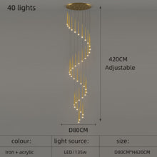 Carica l'immagine nel visualizzatore di Gallery, Creative Modern Minimalist Atmosphere Personality Living Room Long Chandelier
