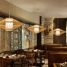Carica l'immagine nel visualizzatore di Gallery, Bamboo Chandelier Chinese Restaurant Hotel Homestay Bedroom Balcony Lantern Rice Lamp
