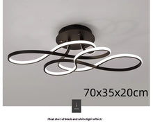 Carica l'immagine nel visualizzatore di Gallery, Plafoniera Artistica LED – Design a Onde con Dimmer e Telecomando

