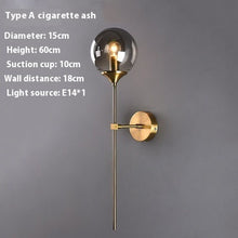 Carica l'immagine nel visualizzatore di Gallery, Simple Glass Wall Lamp Creative Bedroom Bedside Lamp
