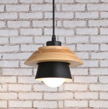 Carica l'immagine nel visualizzatore di Gallery, Dining Room Living Room Bedroom Study Wood Cone Horn Iron Chandelier
