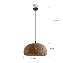 Carica l'immagine nel visualizzatore di Gallery, Bamboo Rattan Chandelier Zen Homestay Designer Bedroom
