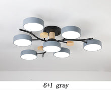Carica l&#39;immagine nel visualizzatore di Gallery, Nordic Simple Log Macaron Living Room LED Ceiling Light

