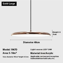 Carica l'immagine nel visualizzatore di Gallery, Dining Room Chandelier Macaron Flying Saucer Artistic Lamp

