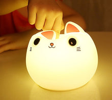 Carica l'immagine nel visualizzatore di Gallery, Lampada LED in silicone a forma di gatto carino
