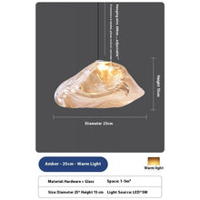 Carica l'immagine nel visualizzatore di Gallery, Lampadario in Vetro Soffiato – Forma Organica Moderna
