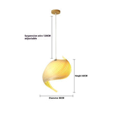 Carica l'immagine nel visualizzatore di Gallery, Creative Living Room Pendant Lamp Restaurant Wood Woven Pendant Lamp
