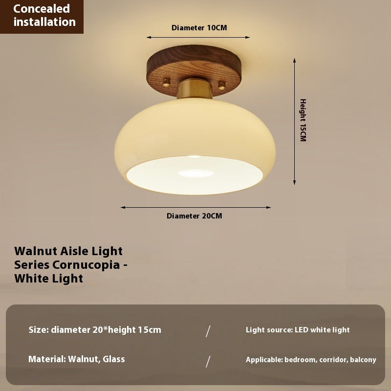 New Chinese Style Corridor Aisle Light Luxury Walnut Multi-table Lamp