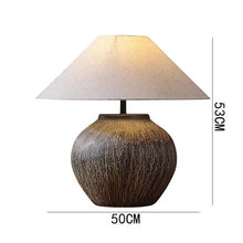 Carica l'immagine nel visualizzatore di Gallery, Ceramic Table Lamp Silent Style Large Modern New Chinese Retro Nostalgic Hotel Homestay Ornament
