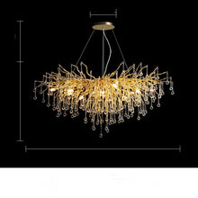 Carica l'immagine nel visualizzatore di Gallery, Postmodern Light Luxury Chandelier Water Drop Crystal Lamp Atmosphere
