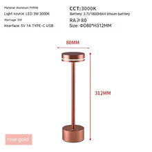 Carica l&#39;immagine nel visualizzatore di Gallery, Lampada da Tavolo Ricaricabile in Alluminio – Touch USB, Stile Frisbee Design
