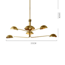 Carica l'immagine nel visualizzatore di Gallery, American Minimalist Full Copper Creative Fashion Chandelier

