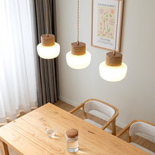 Carica l'immagine nel visualizzatore di Gallery, Japanese Style Log Designer Personalized Restaurant Bar Counter Three Small Droplight

