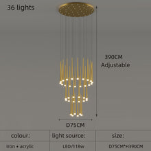 Carica l'immagine nel visualizzatore di Gallery, Creative Modern Minimalist Atmosphere Personality Living Room Long Chandelier
