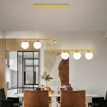 Carica l'immagine nel visualizzatore di Gallery, Simple Modern Creative Rectangle Dining Table Starry Chandelier
