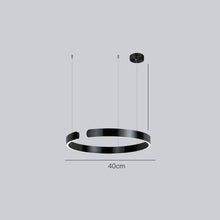 Carica l'immagine nel visualizzatore di Gallery, Lampadario ad Anello LED in Acciaio Inox – Design Nordico Moderno
