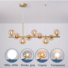 Carica l'immagine nel visualizzatore di Gallery, A Long Minimalist Glass Magic Bean Chandelier
