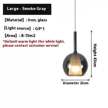Carica l'immagine nel visualizzatore di Gallery, Nordic Restaurant Glass Chandelier Simple
