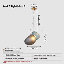 Carica l'immagine nel visualizzatore di Gallery, Lampadario Design Nordico Multicolore in Vetro Soffiato – LED Decorativo per Living, Ristoranti o Reception
