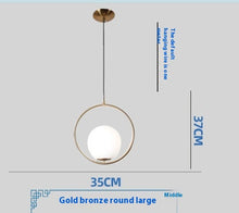 Carica l'immagine nel visualizzatore di Gallery, Bedside golden glass ball lamps
