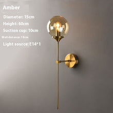 Carica l'immagine nel visualizzatore di Gallery, Simple Glass Wall Lamp Creative Bedroom Bedside Lamp
