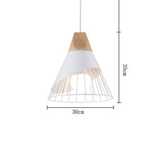 Carica l'immagine nel visualizzatore di Gallery, Dining Room Living Room Bedroom Study Wood Cone Horn Iron Chandelier
