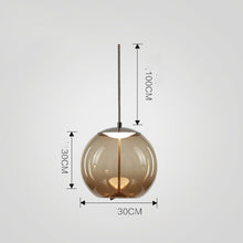 Carica l'immagine nel visualizzatore di Gallery, Modern Minimalist Living Room Bar Creative Single Head Glass Chandelier
