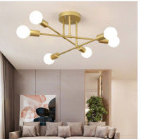 Carica l'immagine nel visualizzatore di Gallery, Bedroom Living Room Dining Room 6 Head Ceiling Lights Industrial Wind Iron Art
