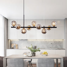 Carica l'immagine nel visualizzatore di Gallery, A Long Minimalist Glass Magic Bean Chandelier
