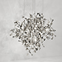 Carica l'immagine nel visualizzatore di Gallery, Nordic Minimalist Living Room Window Bar Tree Leaf Stainless Steel Chandelier
