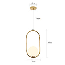 Carica l'immagine nel visualizzatore di Gallery, Nordic Style Personalized Round Ring Magic Bean Lamp Modern Hallway Small Chandelier
