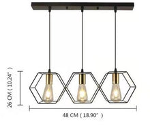 Carica l'immagine nel visualizzatore di Gallery, Loft Industrial Style Special-shaped Iron Droplight American Retro Living Room Restaurant Acrylic Aidi
