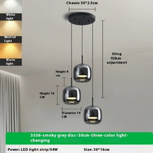 Carica l'immagine nel visualizzatore di Gallery, Italian Minimalist Dining Room Glass Chandelier

