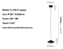 Carica l'immagine nel visualizzatore di Gallery, Modern Minimalist And Adjustable Creative Bedside Pendant Light
