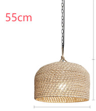 Carica l'immagine nel visualizzatore di Gallery, Vintage Hotel Homestay Bedroom Light Hemp Rope Woven Zen Tea Room
