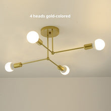 Carica l'immagine nel visualizzatore di Gallery, Lampada da soffitto in ferro battuto in stile nordico con 6 o 8 aste di ferro
