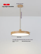 Carica l'immagine nel visualizzatore di Gallery, Log Single-head Droplight Japanese Style Round
