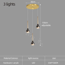 Carica l'immagine nel visualizzatore di Gallery, Lampadario Goccia a LED | Eleganza Verticale per Scale e Open Space
