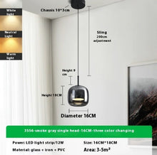Carica l'immagine nel visualizzatore di Gallery, Italian Minimalist Dining Room Glass Chandelier
