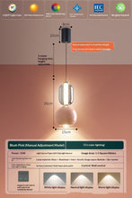 Carica l'immagine nel visualizzatore di Gallery, Lampadario da comodino per camera da letto, lampada a sospensione minimalista in vetro
