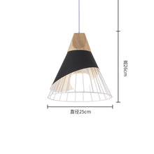 Carica l'immagine nel visualizzatore di Gallery, Dining Room Living Room Bedroom Study Wood Cone Horn Iron Chandelier

