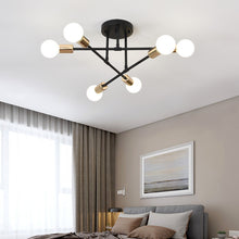 Carica l'immagine nel visualizzatore di Gallery, Bedroom Living Room Dining Room 6 Head Ceiling Lights Industrial Wind Iron Art
