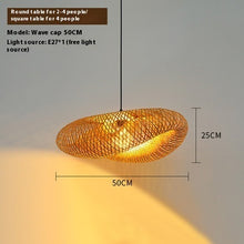 Carica l'immagine nel visualizzatore di Gallery, Bamboo Hanging Lamp Straw Hat-shaped Hanging Lamp
