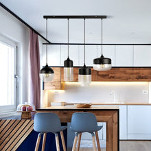 Carica l'immagine nel visualizzatore di Gallery, Black Amber Transparent Glass Chandelier

